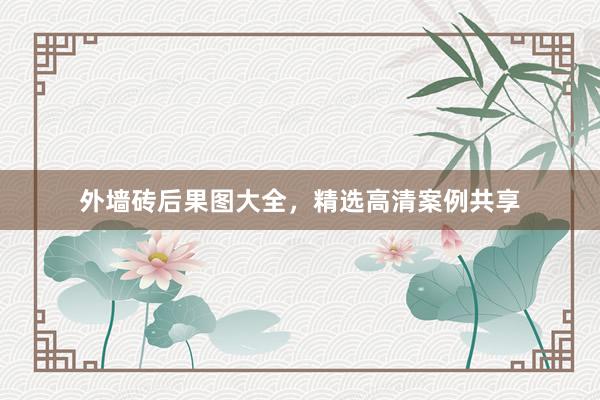 外墙砖后果图大全，精选高清案例共享